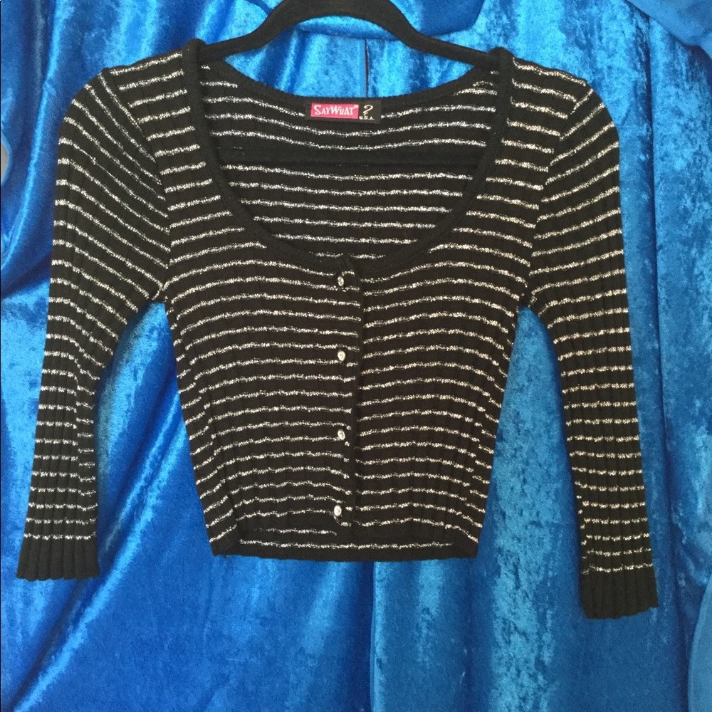 SAY WHAT? black/silver sweater